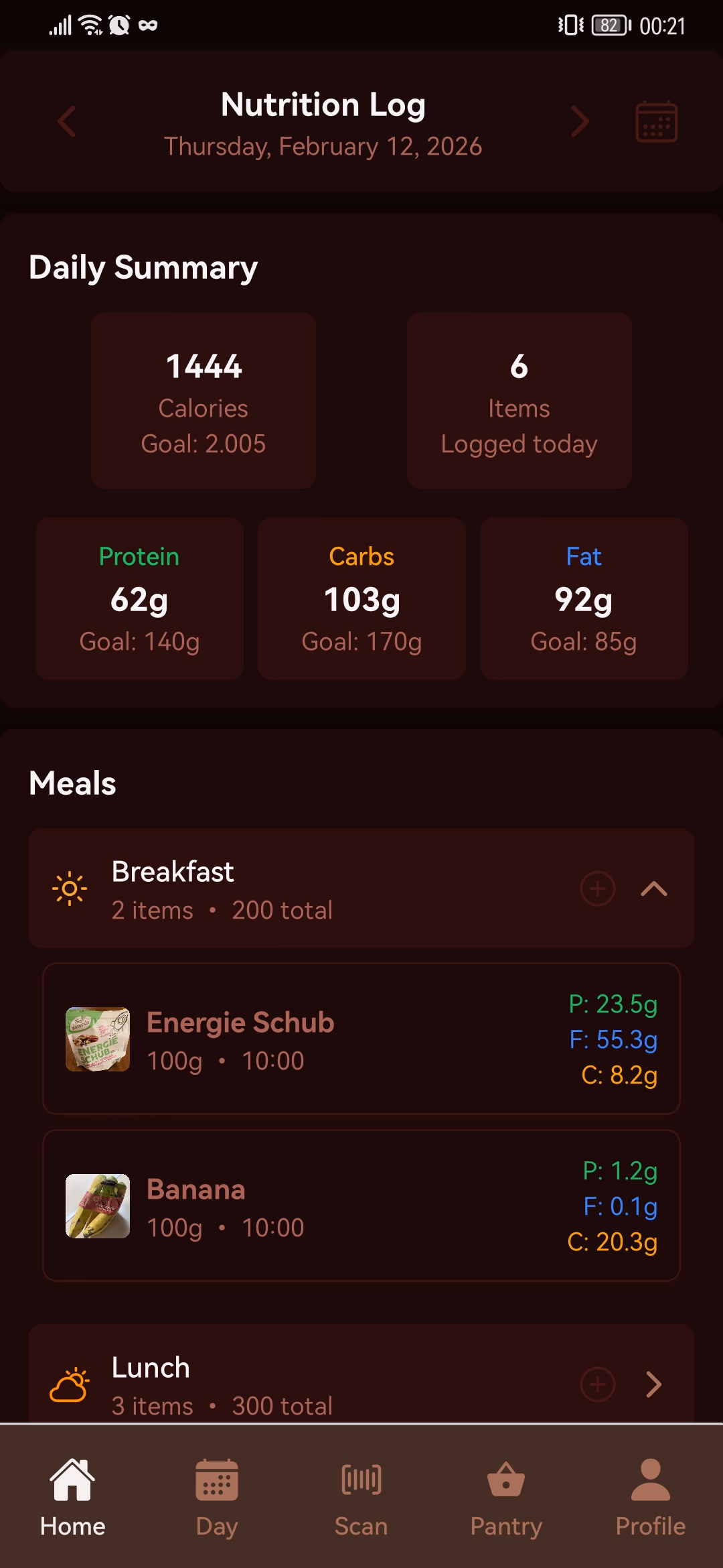 OmnomMon - Pantry and Nutrition tracking